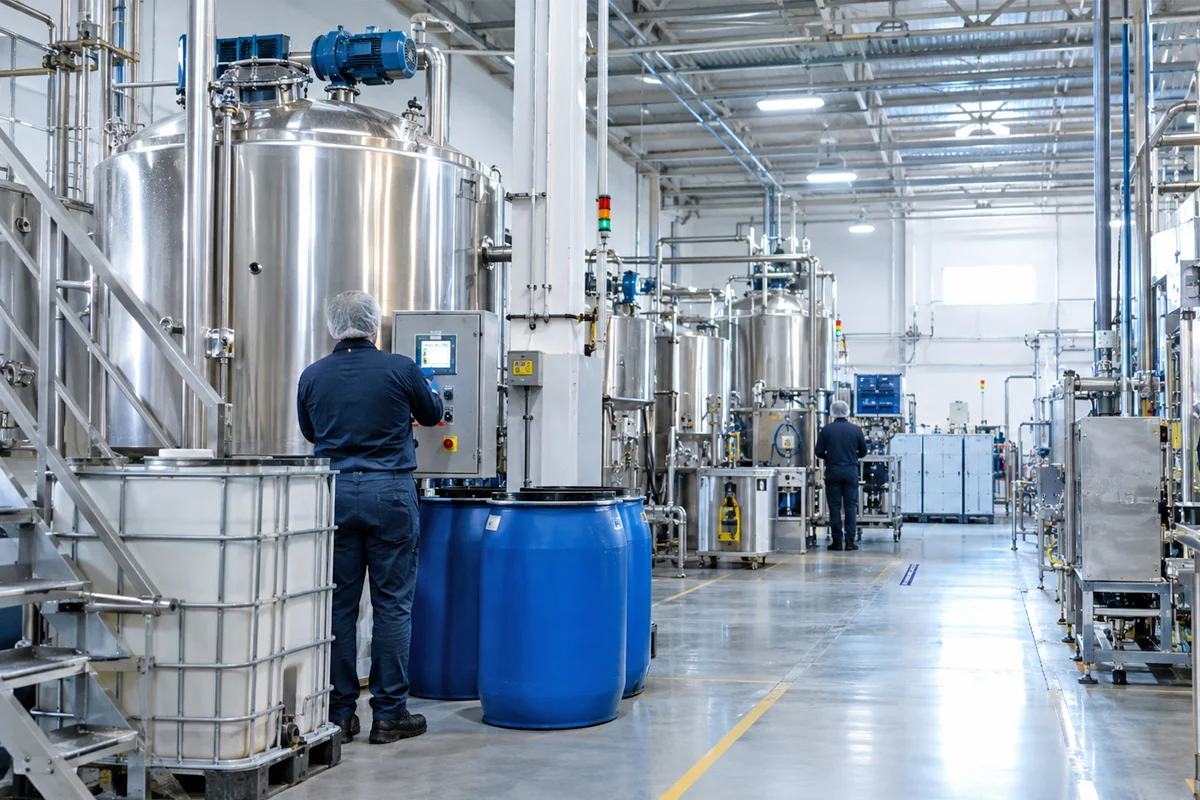 Interior of Quimelia industrial chemical plant