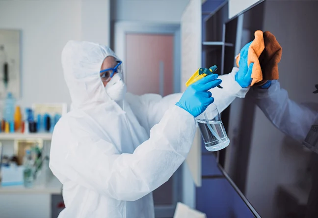 Professional cleaning and disinfection
