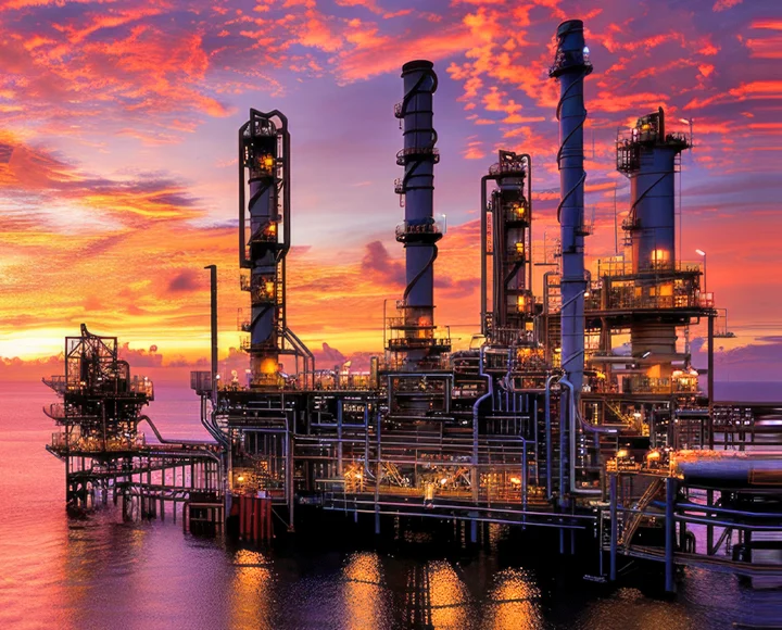 Oil pumpjack in operation