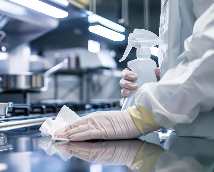 Chef working in a professional kitchen